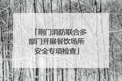 荆门消防联合多部门开展餐饮场所安全专项检查