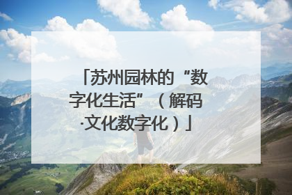 苏州园林的“数字化生活”（解码·文化数字化）