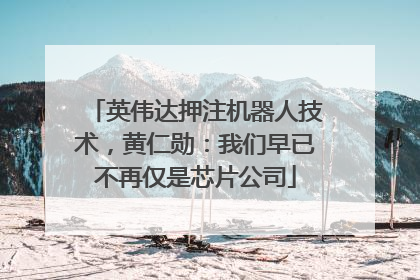 英伟达押注机器人技术，黄仁勋：我们早已不再仅是芯片公司