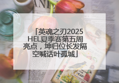 英魂之刃2025HEL夏季赛第五周亮点，坤归位长发隔空喊话叶孤城