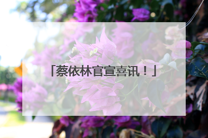 蔡依林官宣喜讯！