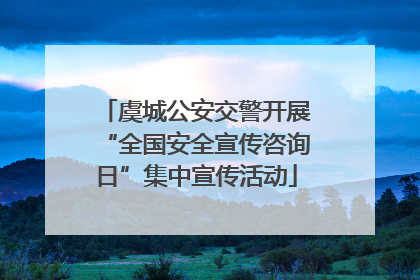 虞城公安交警开展“全国安全宣传咨询日”集中宣传活动