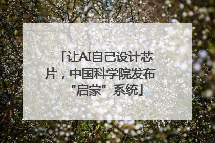 让AI自己设计芯片，中国科学院发布“启蒙”系统