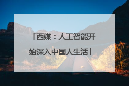西媒：人工智能开始深入中国人生活