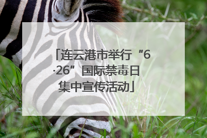 连云港市举行“6·26”国际禁毒日集中宣传活动