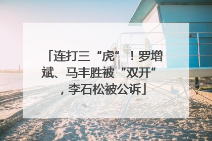 连打三“虎”！罗增斌、马丰胜被“双开”，李石松被公诉