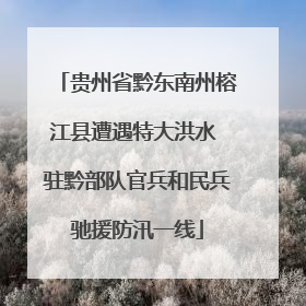 贵州省黔东南州榕江县遭遇特大洪水 驻黔部队官兵和民兵驰援防汛一线