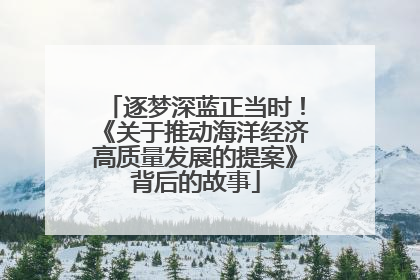 逐梦深蓝正当时！《关于推动海洋经济高质量发展的提案》背后的故事