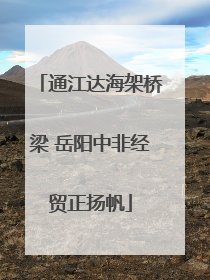 通江达海架桥梁 岳阳中非经贸正扬帆