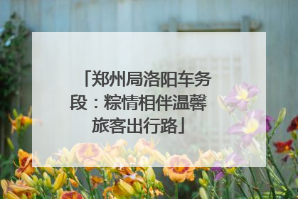 郑州局洛阳车务段：粽情相伴温馨旅客出行路