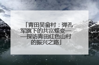 青田吴畲村：弹孔军旗下的共富蝶变——探访青田红色山村的振兴之路