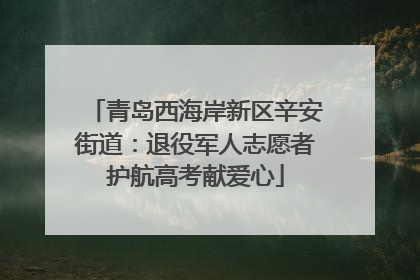 青岛西海岸新区辛安街道：退役军人志愿者护航高考献爱心