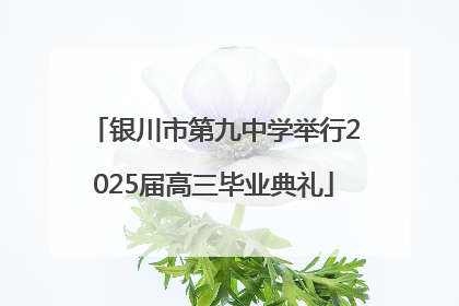 银川市第九中学举行2025届高三毕业典礼