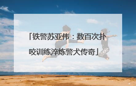 铁警苏亚伟：数百次扑咬训练淬炼警犬传奇