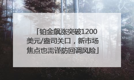铂金飙涨突破1200美元/盎司关口，新市场焦点也需谨防回调风险