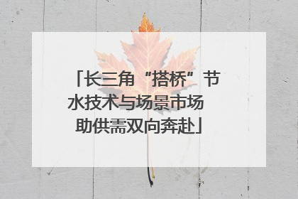 长三角“搭桥”节水技术与场景市场 助供需双向奔赴