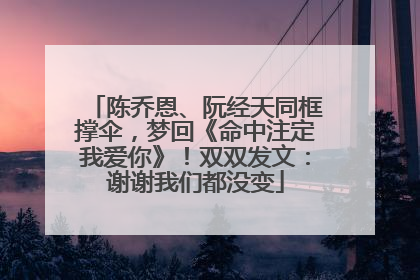 陈乔恩、阮经天同框撑伞，梦回《命中注定我爱你》！双双发文：谢谢我们都没变