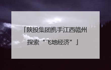 陕投集团携手江西赣州 探索“飞地经济”