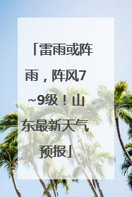 雷雨或阵雨，阵风7~9级！山东最新天气预报