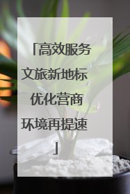 高效服务文旅新地标 优化营商环境再提速