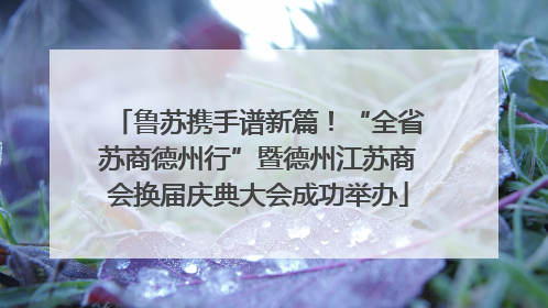 鲁苏携手谱新篇！“全省苏商德州行”暨德州江苏商会换届庆典大会成功举办