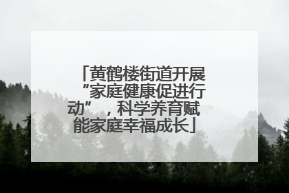 黄鹤楼街道开展“家庭健康促进行动”，科学养育赋能家庭幸福成长