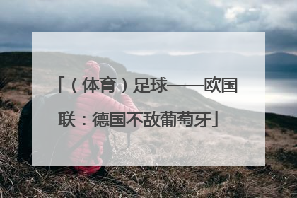 （体育）足球——欧国联：德国不敌葡萄牙