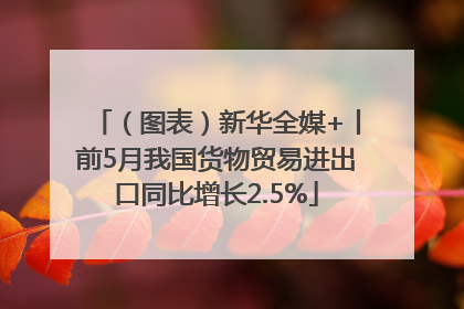 （图表）新华全媒+丨前5月我国货物贸易进出口同比增长2.5%