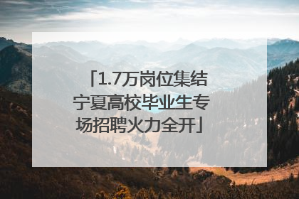 1.7万岗位集结 宁夏高校毕业生专场招聘火力全开
