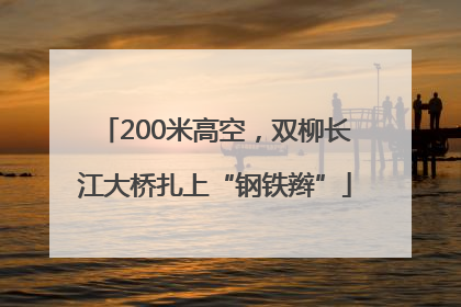 200米高空，双柳长江大桥扎上“钢铁辫”