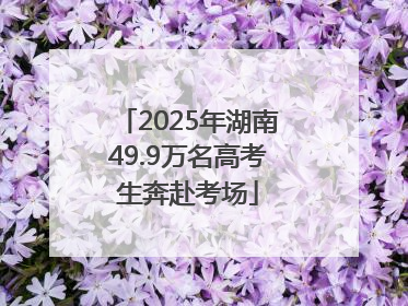 2025年湖南49.9万名高考生奔赴考场