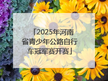 2025年河南省青少年公路自行车冠军赛开赛
