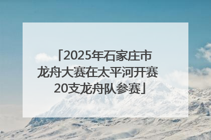 2025年石家庄市龙舟大赛在太平河开赛 20支龙舟队参赛