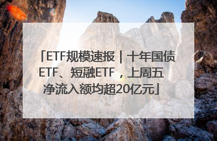 ETF规模速报｜十年国债ETF、短融ETF，上周五净流入额均超20亿元